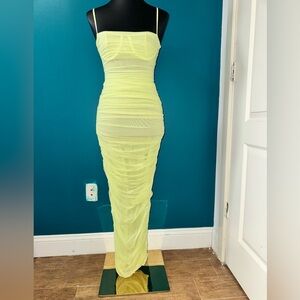 House of CB Neon Yellow Maxi Dress